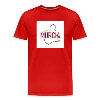 Map of the Region of Murcia - Men's Premium Organic T-Shirt - red - Front - Damien (186cm)