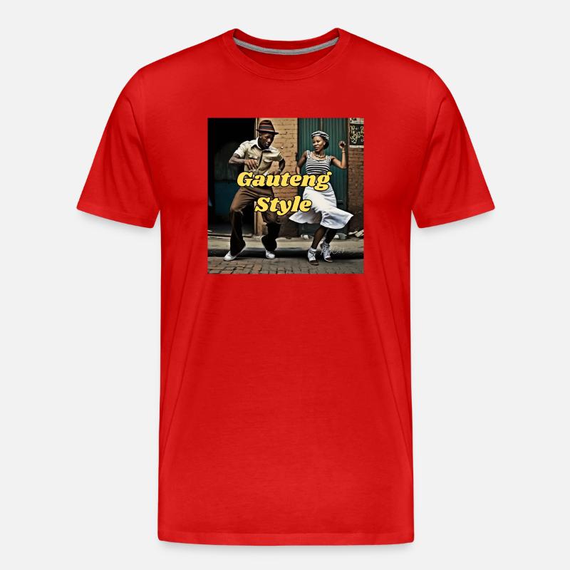 Gauteng-Stil - Männer Premium Bio T-Shirt - Rot