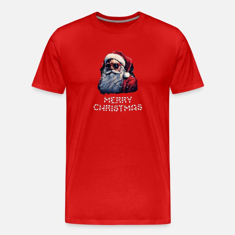 Weihnachtsmann - Marry Christmas - Männer Premium Bio T-Shirt - Rot