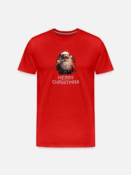 Weihnachtsmann - Marry Christmas - Männer Premium Bio T-Shirt - Rot