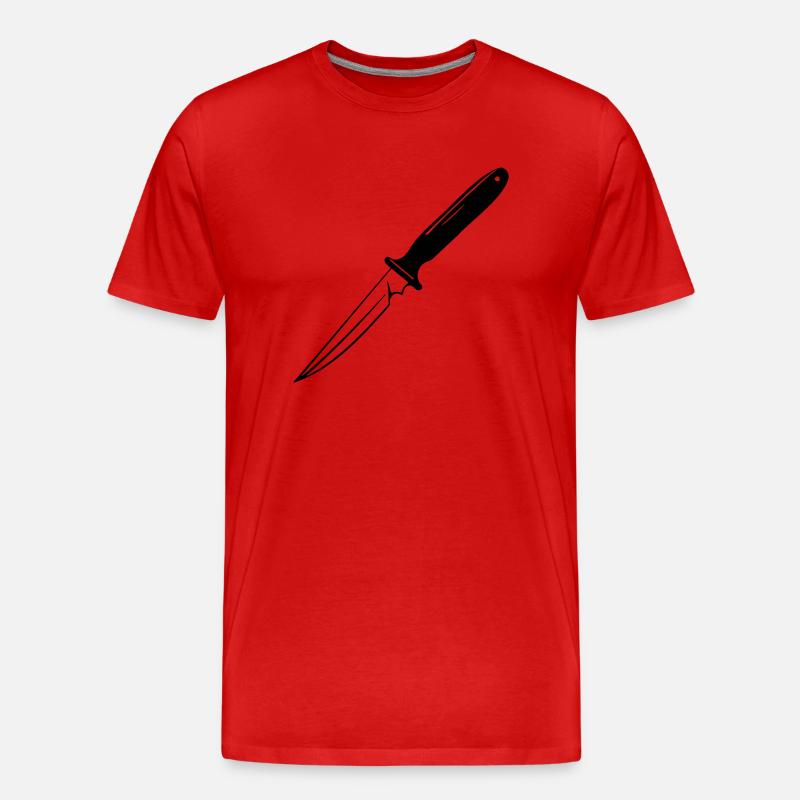 Messer Messerschmied Messerliebhaber - Männer Premium Bio T-Shirt - Rot