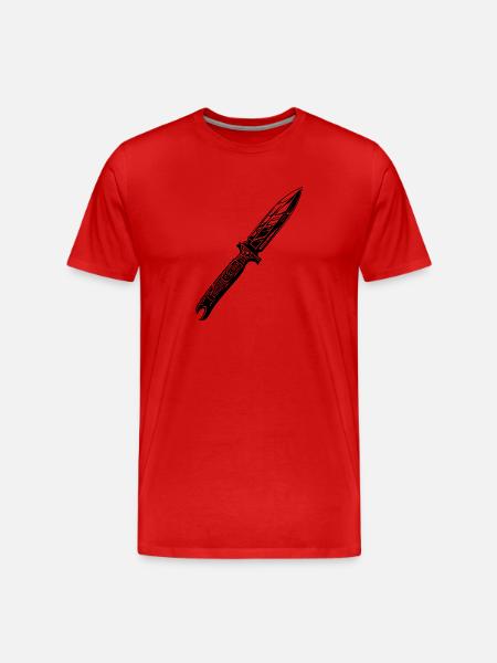Knife Cutler Knife Lover - Men's Premium Organic T-Shirt - red