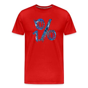 Internet email www drôle de mème grunge tech leters - T-shirt bio Premium Homme - rouge - Devant - Damien (186cm)