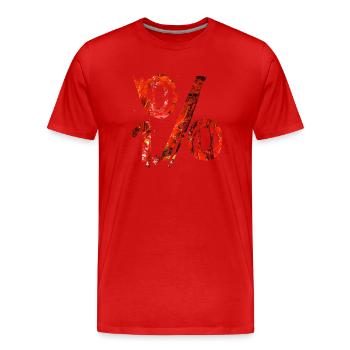 Internet email www drôle de mème grunge tech leters - T-shirt bio Premium Homme - rouge - Devant - Damien (186cm)