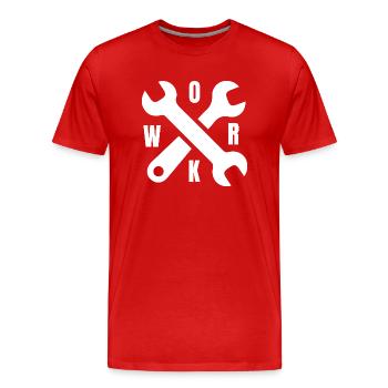 Artisan bricoleur Artisan Artisan Outil Construction - T-shirt bio Premium Homme - rouge - Devant - Damien (186cm)