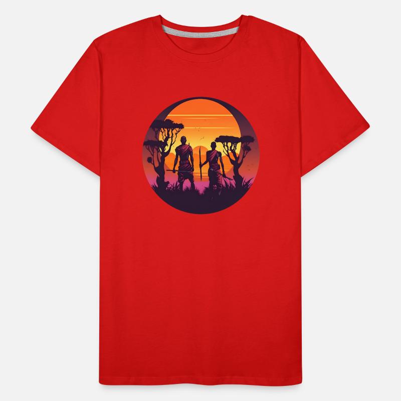 Synthwave chasseurs africains T-shirt bio Premium Homme