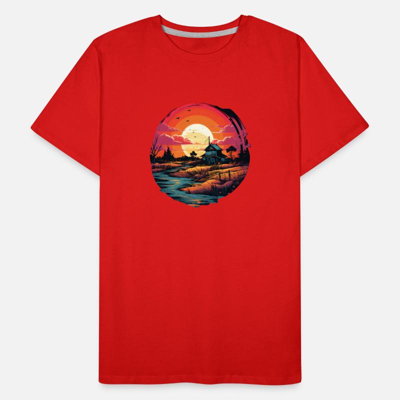 Landschaft Männer Premium Bio T-Shirt