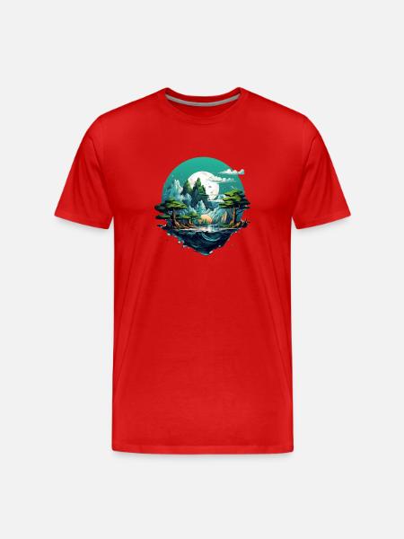 Landscape - Men's Premium Organic T-Shirt - red