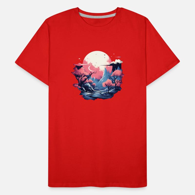 Landschaft Männer Premium Bio T-Shirt