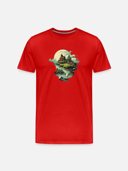 Landscape - Men's Premium Organic T-Shirt - red