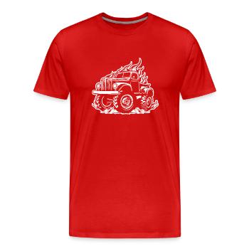 Monster Truck Monster Truck Lover Fan - T-shirt bio Premium Homme - rouge - Devant - Damien (186cm)