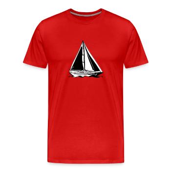 Segeln Segelschiff Segelsport Segler Segelboot - Männer Premium Bio T-Shirt - Rot - Vorne - Damien (186cm)