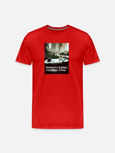 Nature s Game Console Free - Men's Premium Organic T-Shirt - red