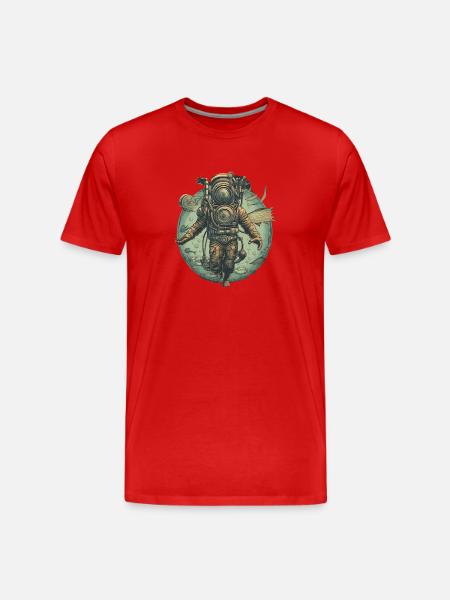 Diver - Men's Premium Organic T-Shirt - red