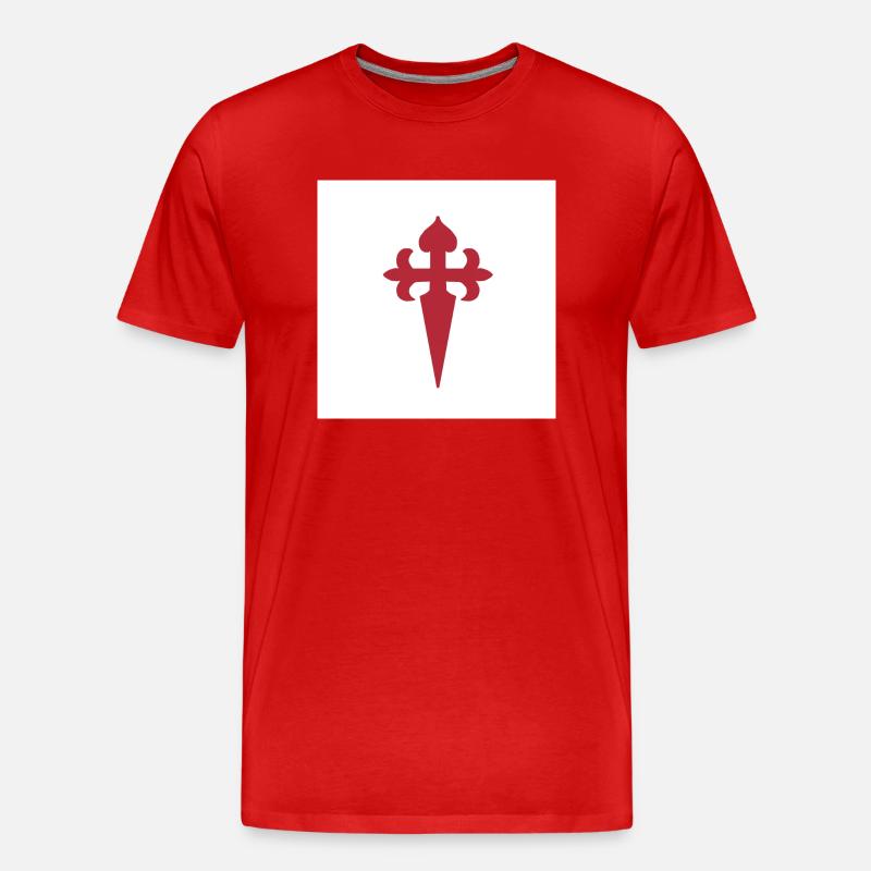 Santiago de Compostela - Männer Premium Bio T-Shirt - Rot