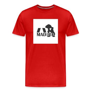 Madrid - Men's Premium Organic T-Shirt - red - Front - Damien (186cm)