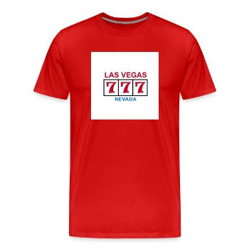 Las Vegas - T-shirt bio Premium Homme - rouge - Devant - Damien (186cm)