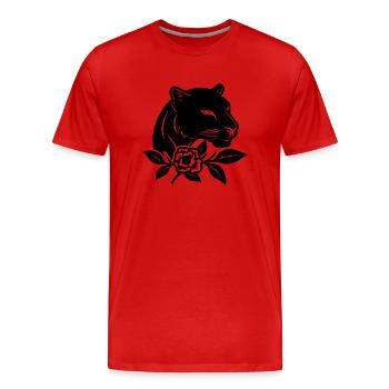 Panther Predator Jungle Wildcat - T-shirt bio Premium Homme - rouge - Devant - Damien (186cm)