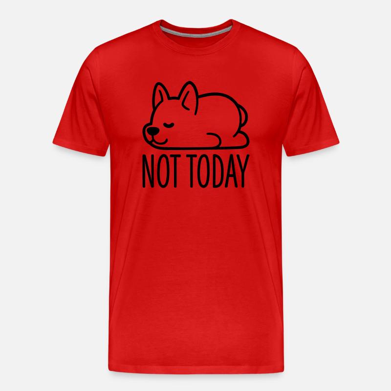 Not Today - Männer Premium Bio T-Shirt - Rot