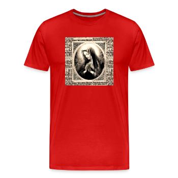 Sainte Marie Marie Vierge Marianne Vierge Marie Sainte - T-shirt bio Premium Homme - rouge - Devant - Damien (186cm)