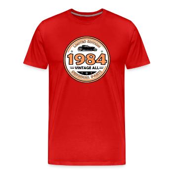 Jahrgang 1984 - Männer Premium Bio T-Shirt - Rot - Vorne - Damien (186cm)