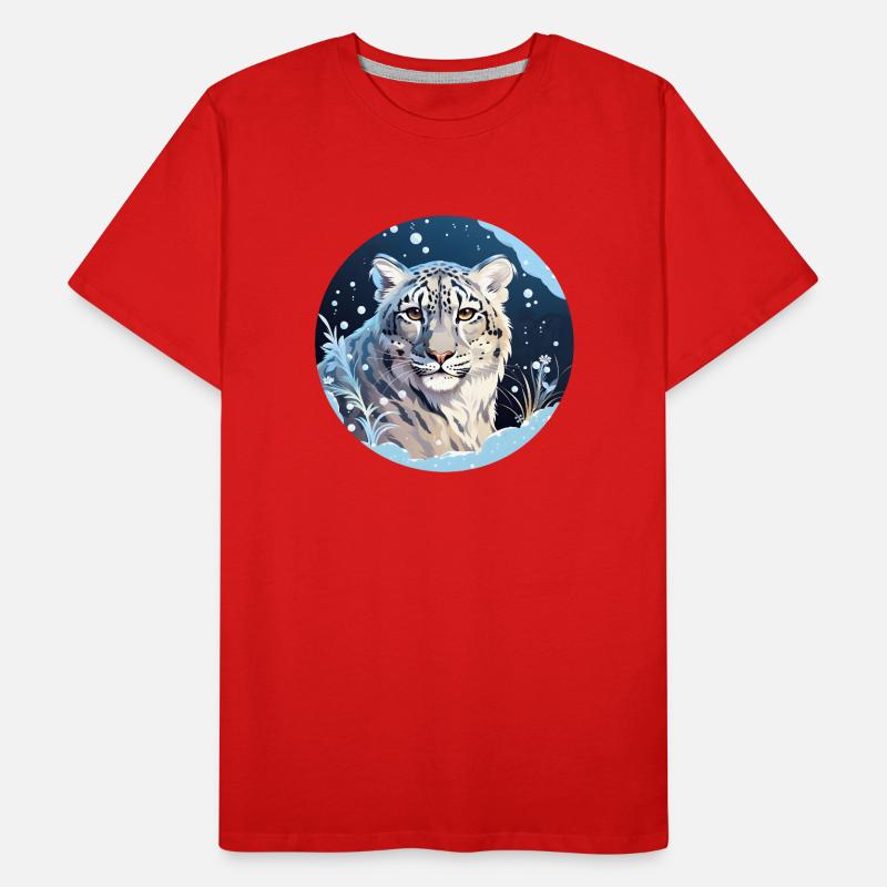 Snowy Leopard Men's Premium Organic T-Shirt