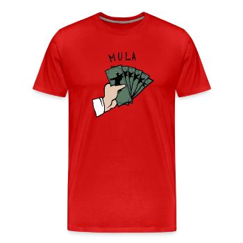 Mule Mula - T-shirt bio Premium Homme - rouge - Devant - Damien (186cm)