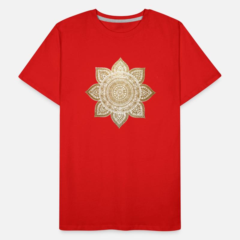 Mandala Gliter T-shirt bio Premium Homme