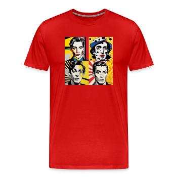 look retro #2 - Männer Premium Bio T-Shirt - Rot - Vorne - Damien (186cm)