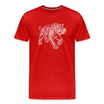 Panther Predator Jungle Wildcat - T-shirt bio Premium Homme - rouge - Devant - Damien (186cm)