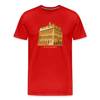 Feuchtwangen, Moyenne-Franconie, Ansbach, Franconie, Bavière - T-shirt bio Premium Homme - rouge - Devant - Damien (186cm)