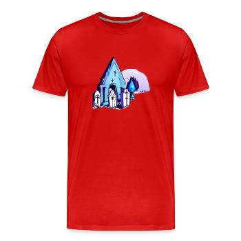 Friedhof Gruft Gräber Grab - Männer Premium Bio T-Shirt - Rot - Vorne - Damien (186cm)