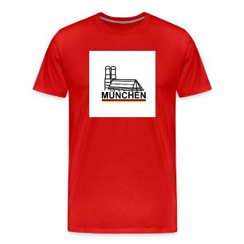 Munich - T-shirt bio Premium Homme - rouge - Devant - Damien (186cm)
