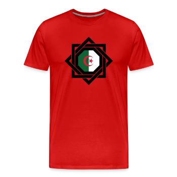 Algeria (DZ) - Men's Premium Organic T-Shirt - red - Front - Damien (186cm)