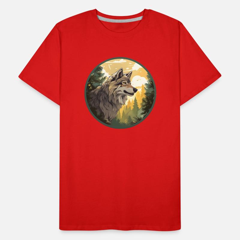 Wolfswälder Männer Premium Bio T-Shirt