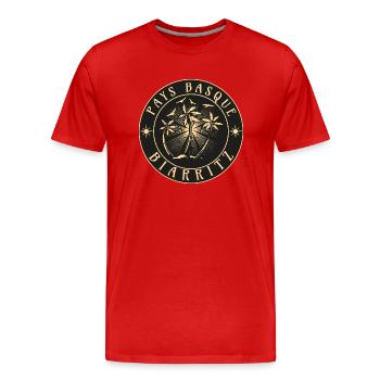 Biarritz Pays Basque France - Men's Premium Organic T-Shirt - red - Front - Damien (186cm)