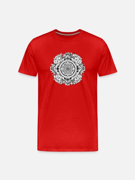 Mandala Zen n°1 - Men's Premium Organic T-Shirt - red