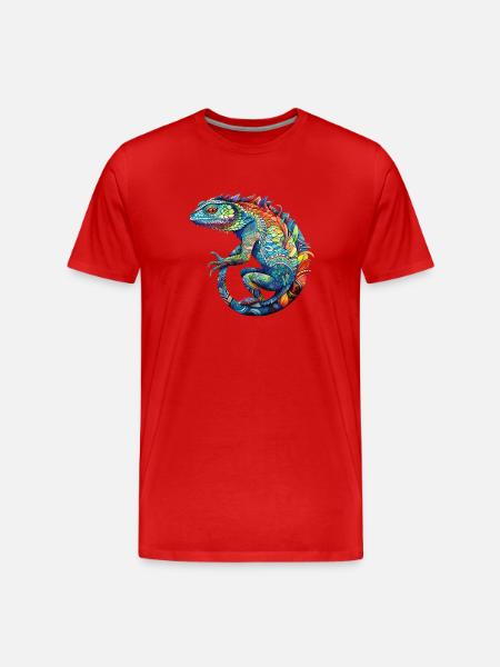 lizzard_art - Men's Premium Organic T-Shirt - red