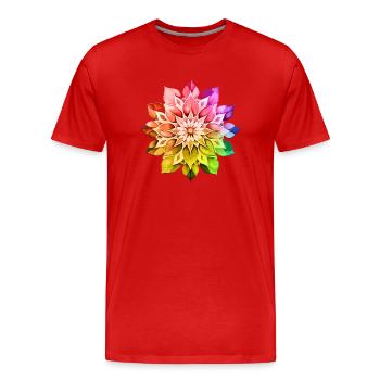 Hippie soul groovy Summer time Good vibes 70s 80s - Men's Premium Organic T-Shirt - red - Front - Damien (186cm)