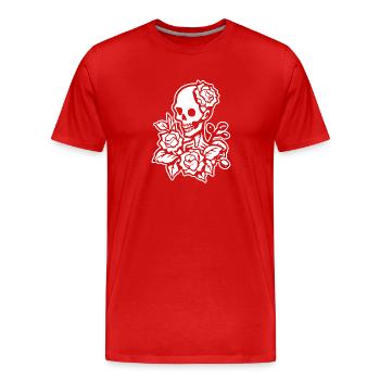 Zombie Undead Halloween Horror - Men's Premium Organic T-Shirt - red - Front - Damien (186cm)