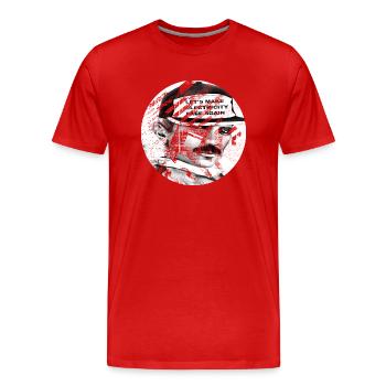 Nikola Inventor Science Electricity Engineer Croat - Men's Premium Organic T-Shirt - red - Front - Damien (186cm)