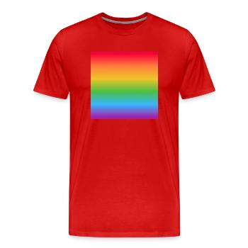 Dégradé de drapeau arc-en-ciel - T-shirt bio Premium Homme - rouge - Devant - Damien (186cm)