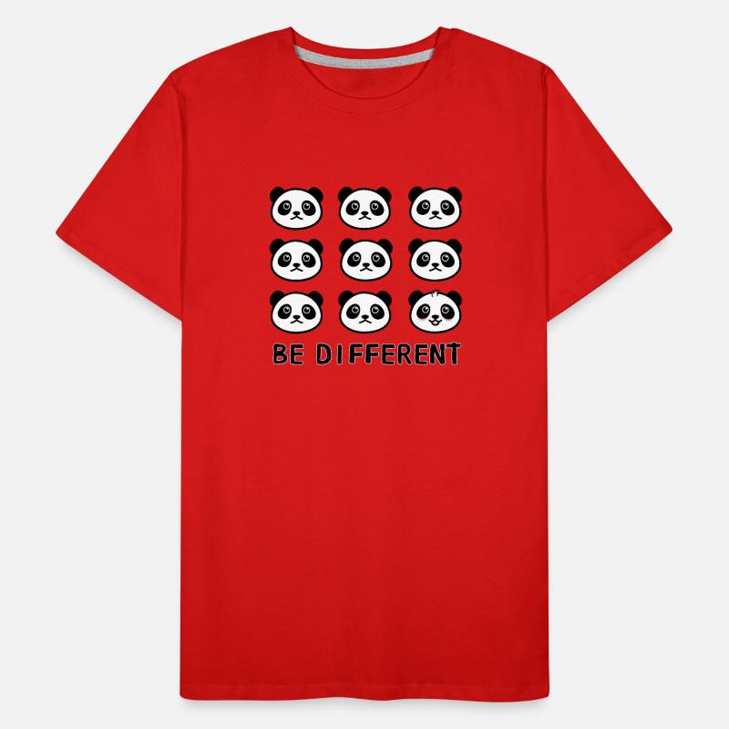 BE DIFFERENT Panda Men's Premium Organic T-Shirt