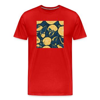 Citron - T-shirt bio Premium Homme - rouge - Devant - Damien (186cm)