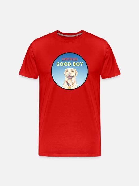 Certified Good Boy Reward Goldie - Men's Premium Organic T-Shirt - red