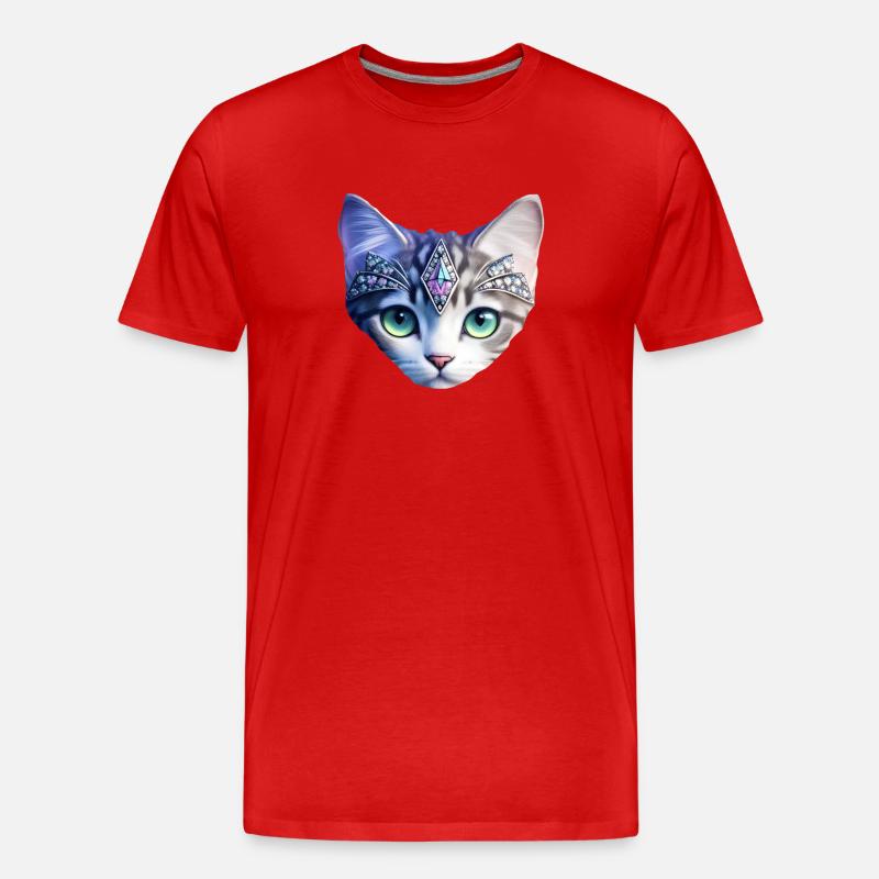 Katze - Männer Premium Bio T-Shirt - Rot