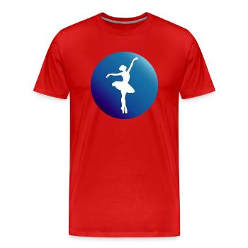 Dancing Dance Music - Men's Premium Organic T-Shirt - red - Front - Damien (186cm)