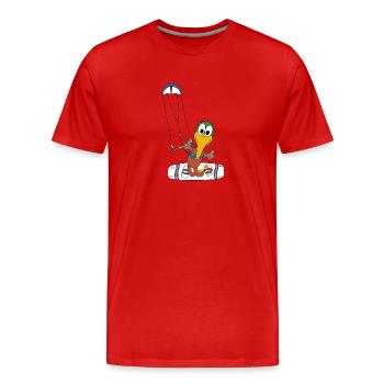 ENTE - KITER - KITESURFEN - KITE - KITESURFER - Männer Premium Bio T-Shirt - Rot - Vorne - Damien (186cm)