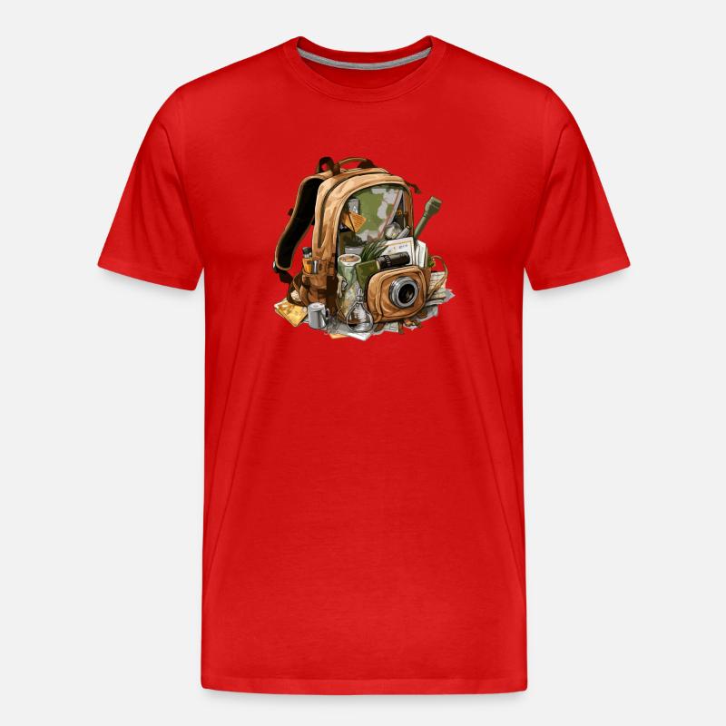 Reiserucksack Nr. 1 - Männer Premium Bio T-Shirt - Rot