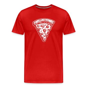Pizza Restauration rapide Pizzeria - T-shirt bio Premium Homme - rouge - Devant - Damien (186cm)